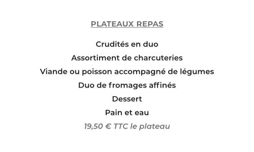 Plateaux repas 1