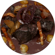 Plat cuisiné : Bourguignon