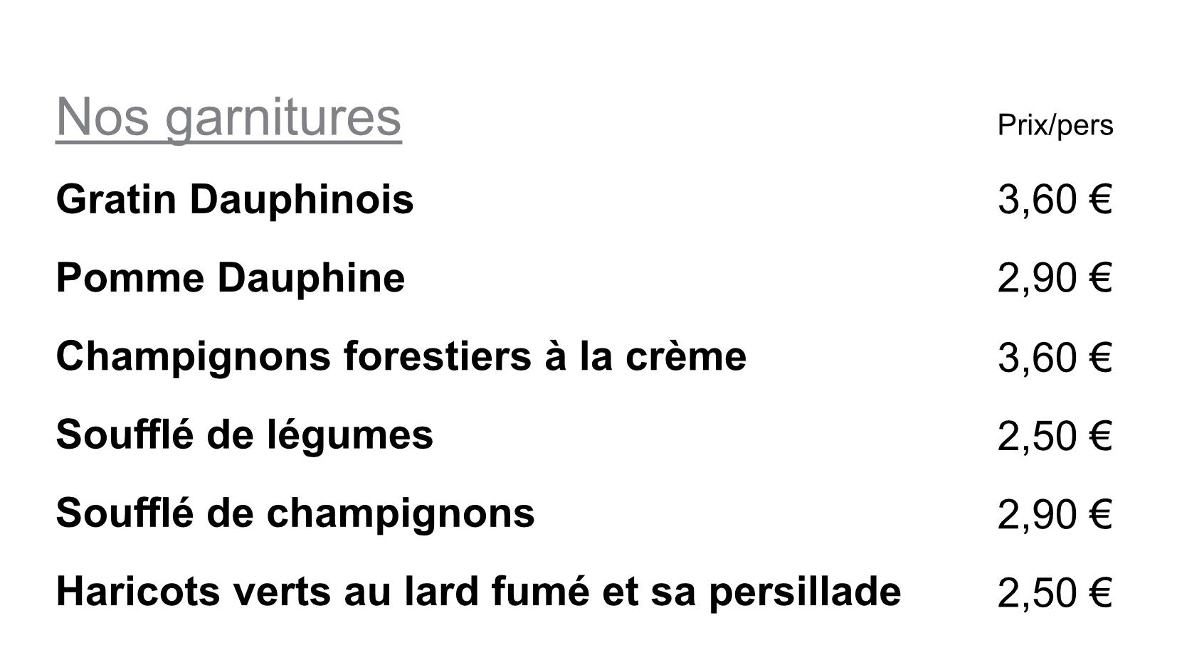 Garnitures 2023