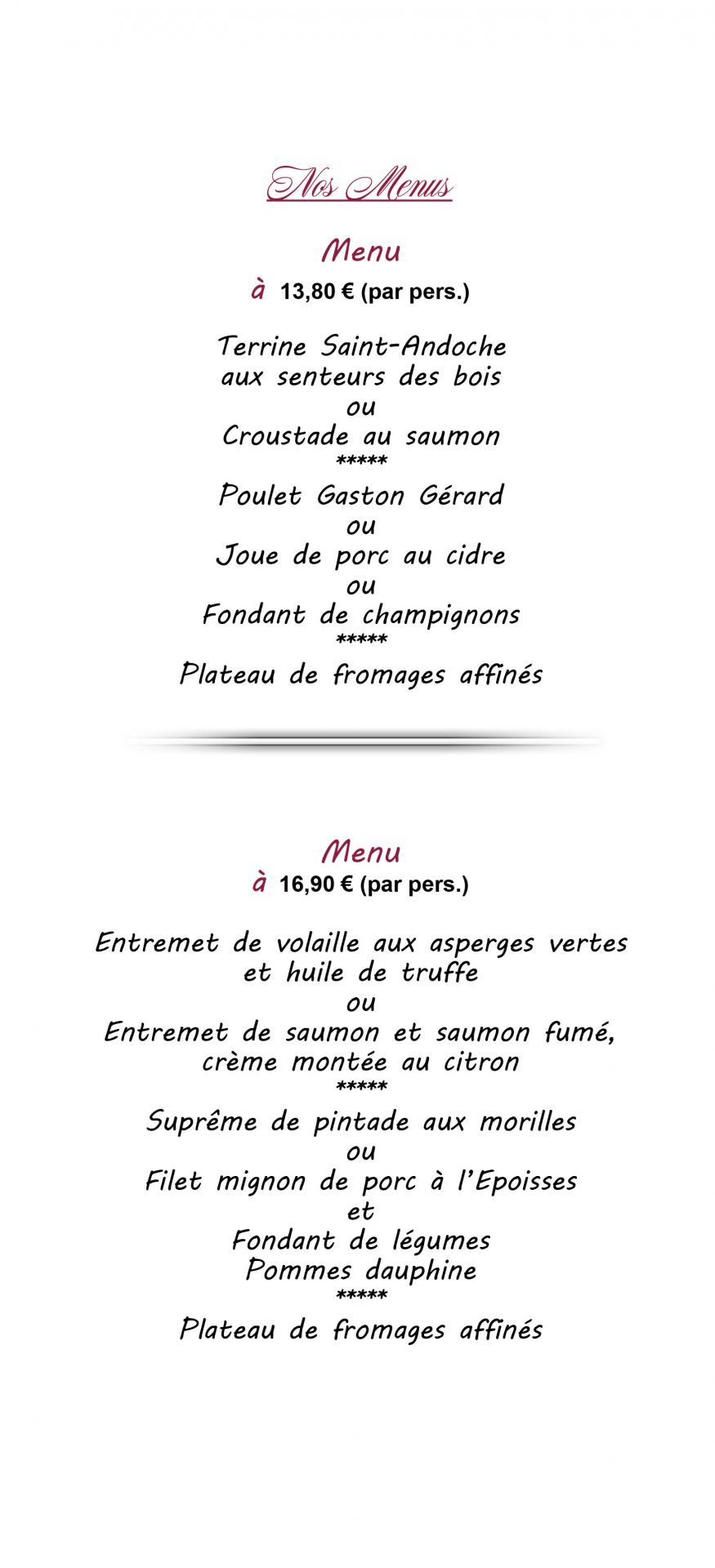 Menus