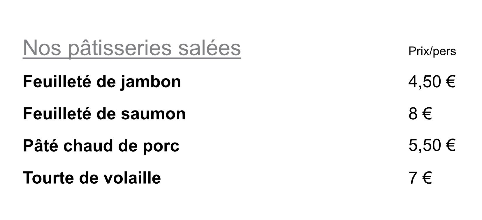 Patisseries salees 2023