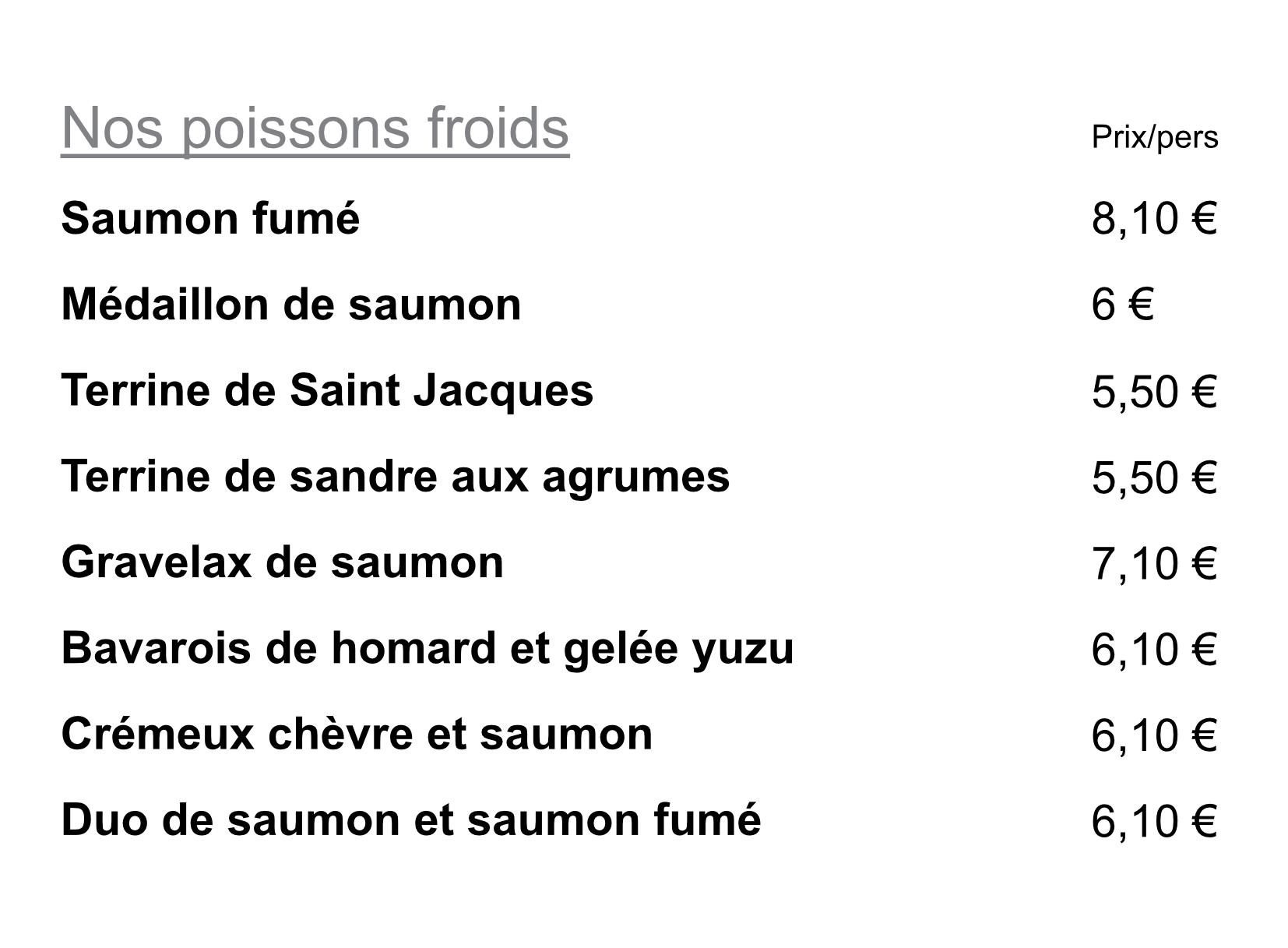 Poissons froids 2023